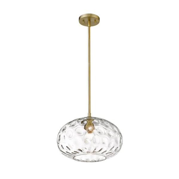 Chloe 1 Light Pendant, Olde Brass & Clear